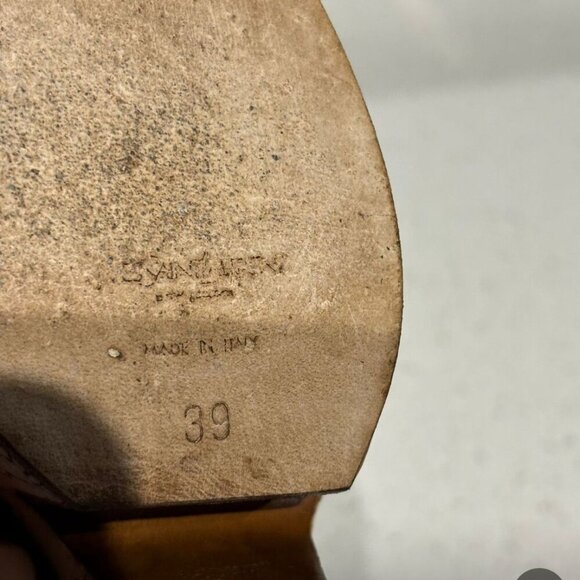 Yves Saint Laurent Womens Deauville Cork Heel Wedge Sandals Black Size 39 - Picture 12 of 12